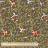 Printed Cotton GIARDINI Black Coffee / Multicolored